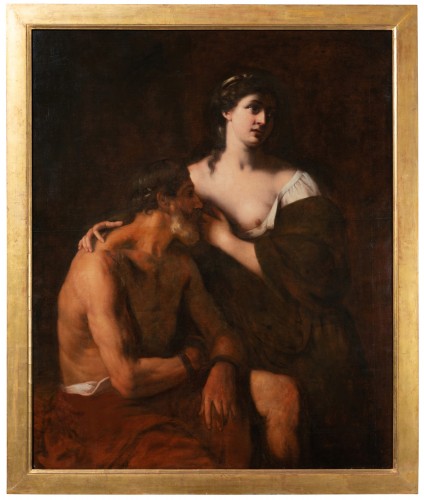 The Roman charity attributed to Daniel Seiter around 1670
