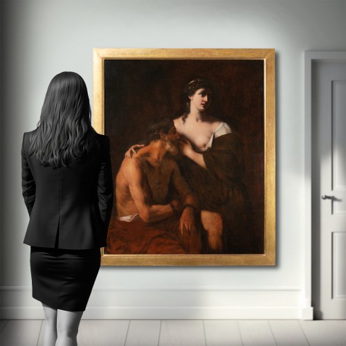 La charité romaine attribué à Daniel Seiter vers 1670 - Louis XIV