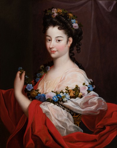 Portrait Of Elegant Regence Period Entourage By Nicolas De Largilliere  - Paintings & Drawings Style Louis XV