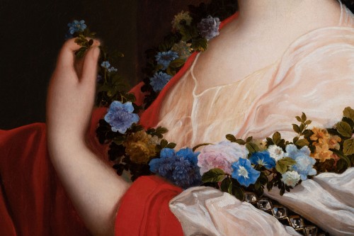 Tableaux et dessins Tableaux XVIIIe siècle - Portrait d’dlégante d’époque Régence