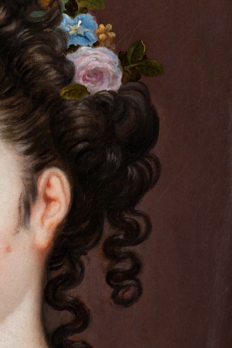 Portrait d’dlégante d’époque Régence - Louis XV