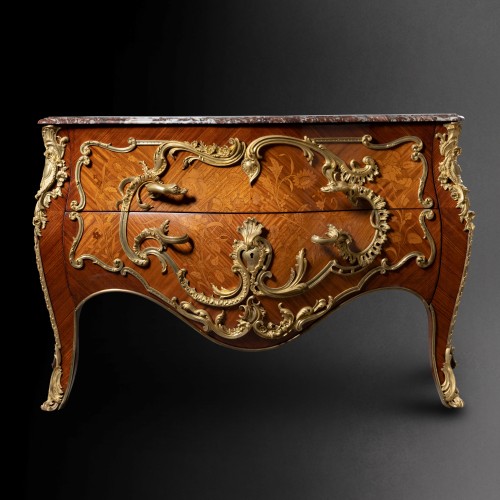 Mobilier Commode - Commode Napoléon III Aux Salamandres