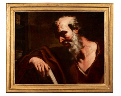 Portrait de philosophe tenant un livre, cercle de mattia Preti (1613-1699)