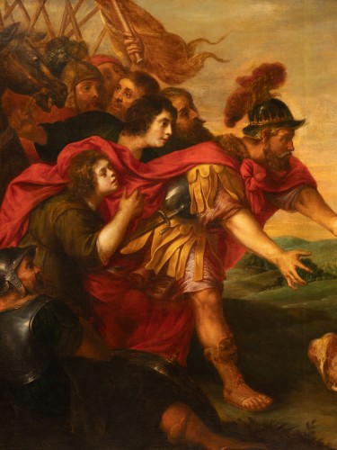 David et Abigaïl, Jan van den Hoecke (1611-1651), attribué - Galerie William Diximus