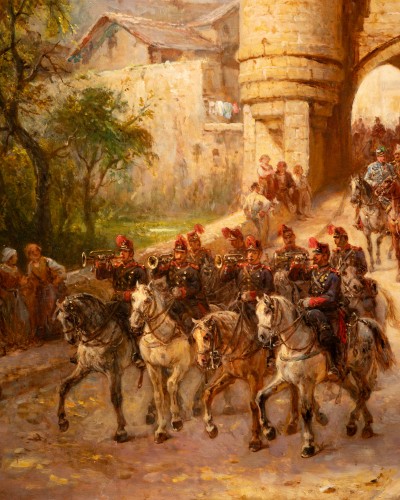 Eugène Charpentier (1811-1890) - Départ pour la revue, visite du général Séré de Rivières à Laon  - Galerie William Diximus