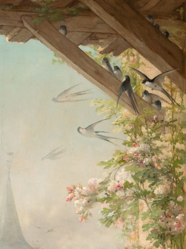 Antiquités - Eugène BIDAU (1839-1899) - Le chant du coq