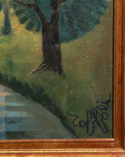 Louis Toffoli (1907 - 1999), la vieille cabane, paysage d'Asie - Galerie William Diximus