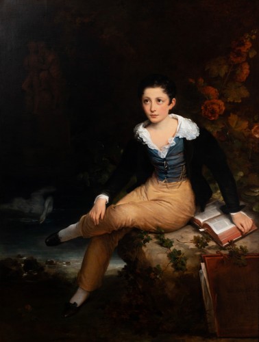 Paintings & Drawings  - Haudebourt-Lescot (1784–1845)  - Portrait de son jeune garçon