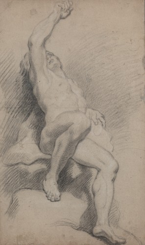 École française du XVIIIe siècle - Académie d’homme - Tableaux et dessins Style Louis XVI