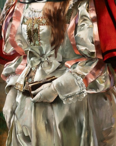 Ferdinand Toussaint (1873-1956) - Portrait d'une élégante femme flamande - Galerie William Diximus