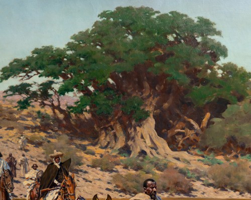  - Le passage du gué par des cavaliers en Abyssie, Hugo Ungewitter (1869-1947)