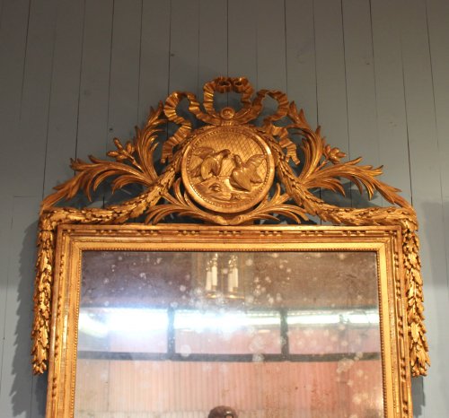 Grand miroir d'époque Louis XVI - Miroirs, Trumeaux Style Louis XVI