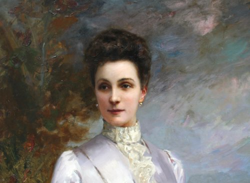 19th century - Fréderic Vallet Bisson (1862-1949) - Portrait of Louise de Bonneval