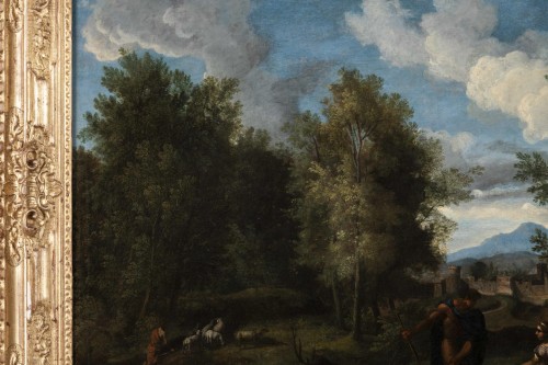 Paintings & Drawings  - Landscape in the antique of the late 17th,early 18th attributed Van Bloemen