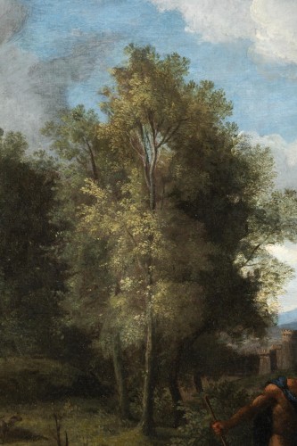 Antiquités - Landscape in the antique of the late 17th,early 18th attributed Van Bloemen