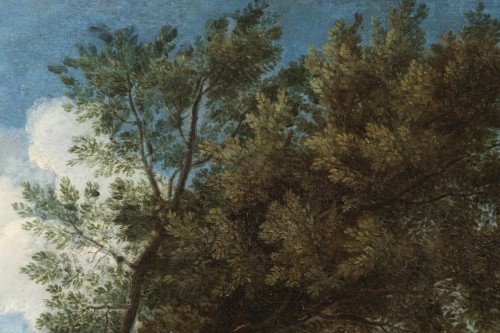 Antiquités - Landscape in the antique of the late 17th,early 18th attributed Van Bloemen