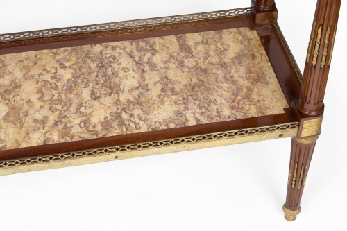 Mobilier Console - Console desserte d’époque Louis XVI estampillé par Adam Weisweiler