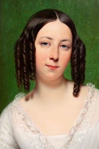 XIXe siècle - Portrait de femme signé par J.D Court 1839