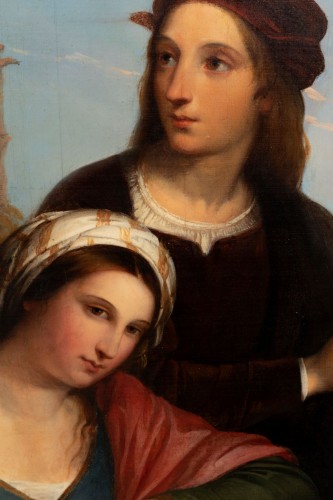 Paintings & Drawings  - Raphaël and the Fornarina - Joseph Mathieu Lambert (1804-1861)