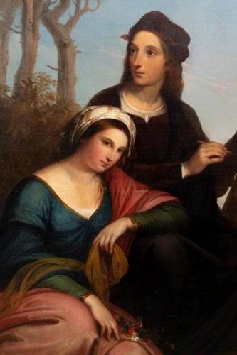 Raphaël et la Fornarina - Joseph Mathieu Lambert (1804-1861) - Galerie William Diximus