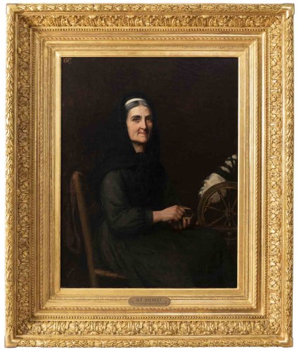 Portrait "J'ai du bon tabac dans ma tabatière" - Yolande de la Rochefoucauld (1849-1905 )