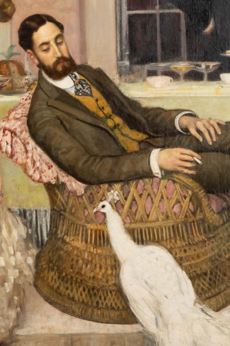 Paintings & Drawings  - The White Peacock -  Henry Caro Delvaille (1876 - 1928)