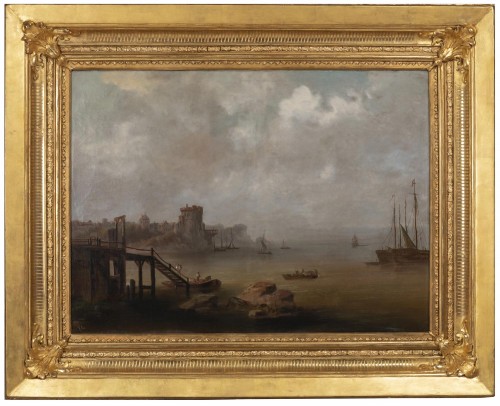 Pair of large marine paintings of the late nineteenth Dutch school. - Paintings & Drawings Style Napoléon III