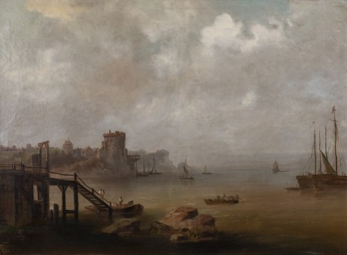 Paintings & Drawings  - Pair of large marine paintings of the late nineteenth Dutch school.