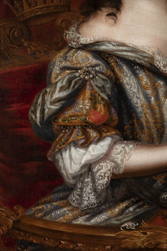 Portrait du XVIIe, Marie Béatrice Eléonore isabelle d’Este, princesse de Modène - Galerie William Diximus