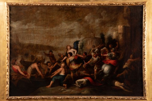 L’enlèvement d’Hélène, attribué à frans Francken II - Tableaux et dessins Style Louis XIV