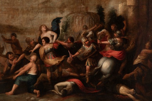 Paintings & Drawings  - The kidnapping of Hélène, Attributed to Frans Francken II