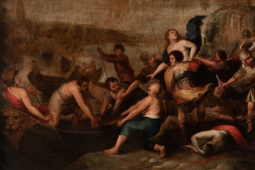 Antiquités - The kidnapping of Hélène, Attributed to Frans Francken II