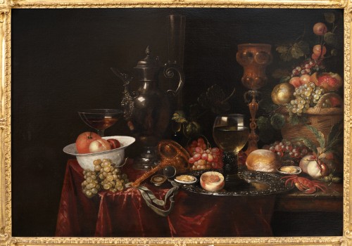 Tableaux et dessins Tableaux XVIIe siècle - Nature morte du XVIIe attribuée à Alexandre Coosemans (1627-1689)