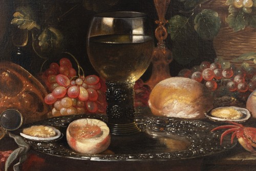 Antiquités - Nature morte du XVIIe attribuée à Alexandre Coosemans (1627-1689)