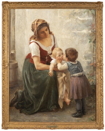 he Kiss -  Timoléon Marie Lobrichon (1831-1914)