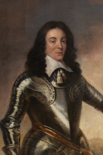 Paintings & Drawings  - Portrait of Captain J.P of Sykehouse assigned Adriaen Hanneman (1603-1671)