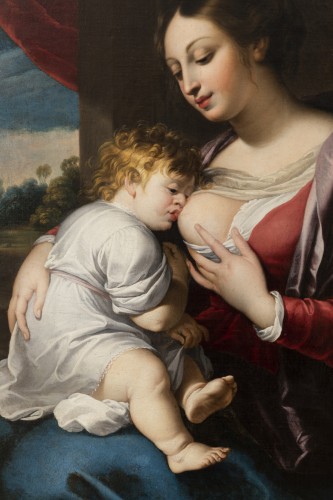 Antiquités - Portrait de la vierge à l'enfant, vers 1675