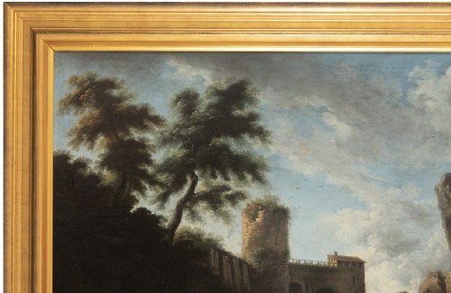 Antiquités - Vue sur la cascade de Tivoli - École française