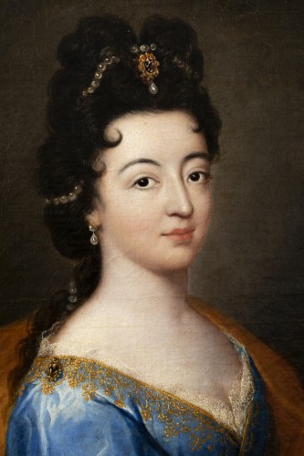 Tableaux et dessins Tableaux XVIIIe siècle - Portrait d'une élégante - Attribué à Alexis Simon Belle (1674-1734)