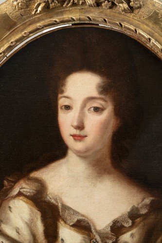 Portrait d'une princesse de sang sous le règne Louis XIV - Entourage de P. Mignard - Tableaux et dessins Style Louis XIV