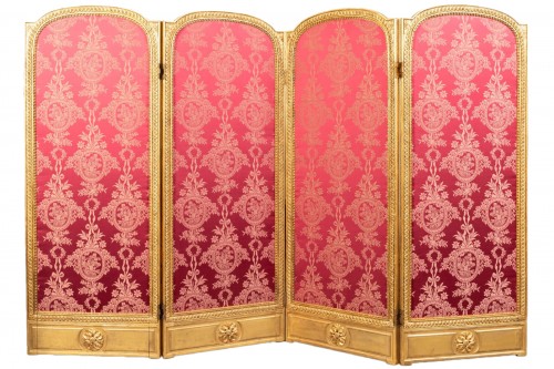 Screen carved and gilded Louis XVI, late 18th century