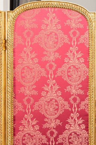 Furniture  - Screen carved and gilded Louis XVI, late 18th century