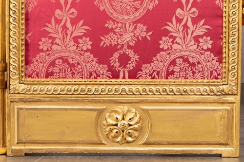 Screen carved and gilded Louis XVI, late 18th century - 