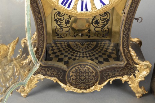 Antiquités - Cartel and its console of applique of the beginning of the time Louis XV