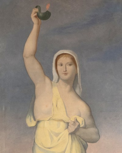  "La vigilance – Le recueillement" - Tableaux et dessins Style Art nouveau