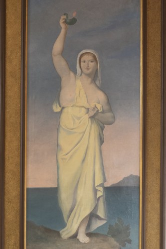 Tableaux et dessins Tableaux du XXe siècle - Suiveur de Pierre Puvis de Chavannes "La vigilance – Le recueillement"