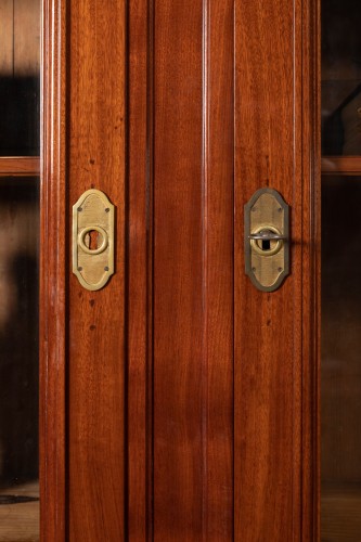 Furniture  - Mahogany bookcase, Louis XVI period - Stamped J.F Leleu