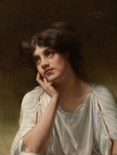 Portrait de femme - Louis Armand Huet,1902 - Tableaux et dessins Style 