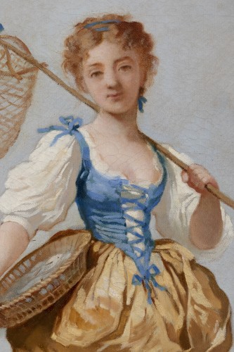 Charles Chaplin (1825 - 1891) - Jeune fille munie d'un filet - Napoléon III