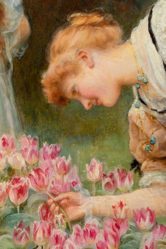 Frederick MORGAN (1847-1927) - la cueillette de tulipes - 